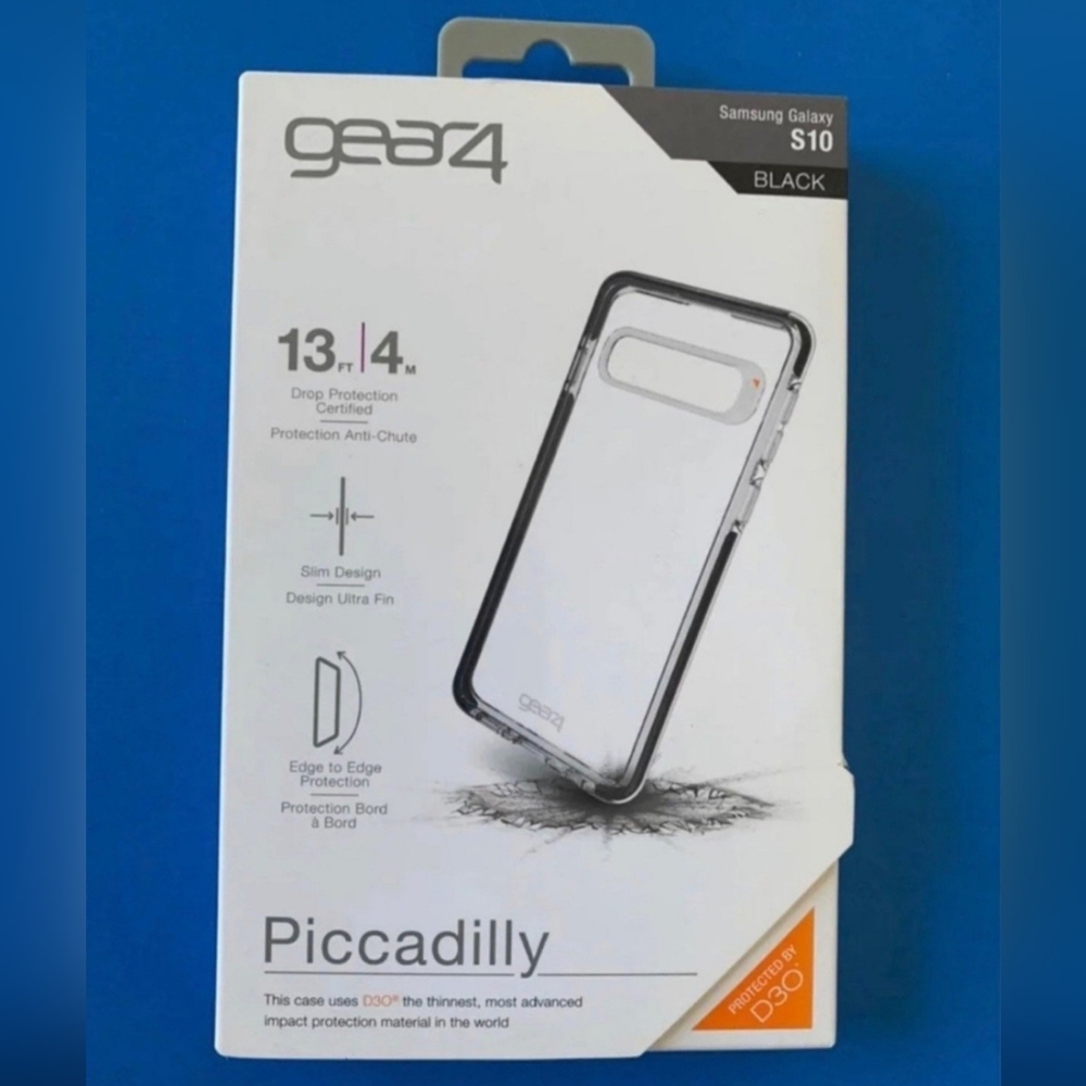 Galaxy S10 - ZAGG Gear4 Piccadilly Case (BLACK & CLEAR)
